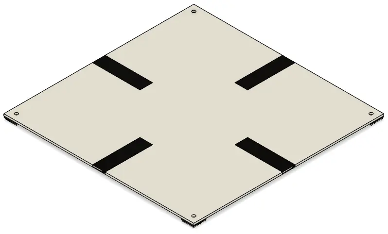 [RCJ-ARENA_RESC_TILE_INTERSEC150_1.0] Tile Gap Intersection 150mm Assembly