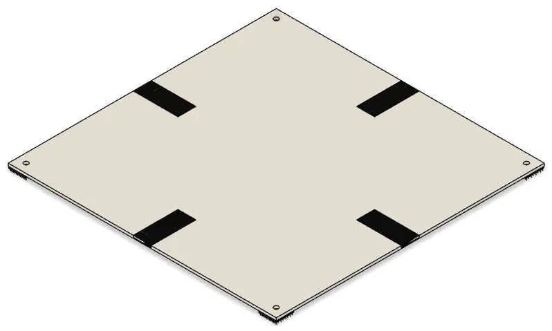 Tile Gap Intersection 200mm Assembly