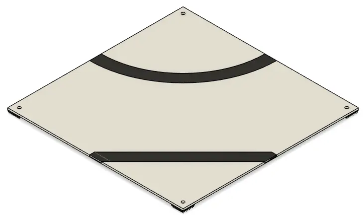 [RCJ-ARENA_RESC_TILE_45DEG_ROUNDCORNER_1.0] Tile 45 Degrees Round Corner Assembly