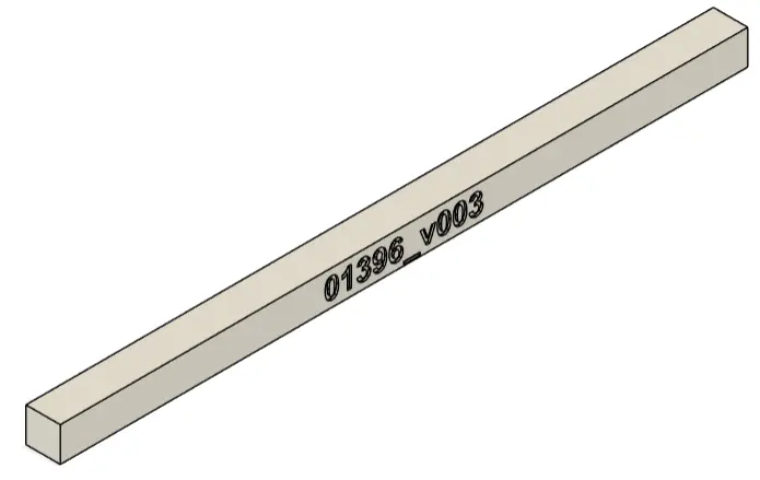 Rectangular Speed Bump 10 x 0.5 x 0.5cm