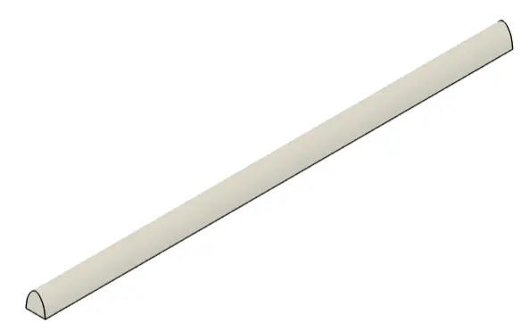 Semicircular Speed Bump 24 x 2 x 1cm