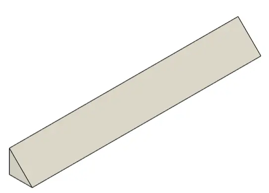 Right-Angled Triangular Speed Bump 10 x 1 x 1cm
