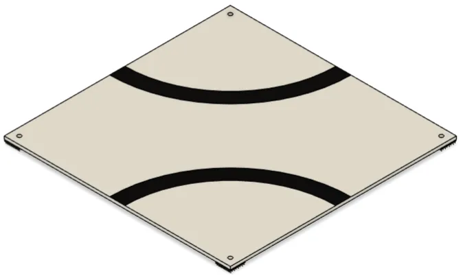 [RCJ-ARENA_RESC_TILE_2xRC_1.0] Tile Two Round Corner Assembly