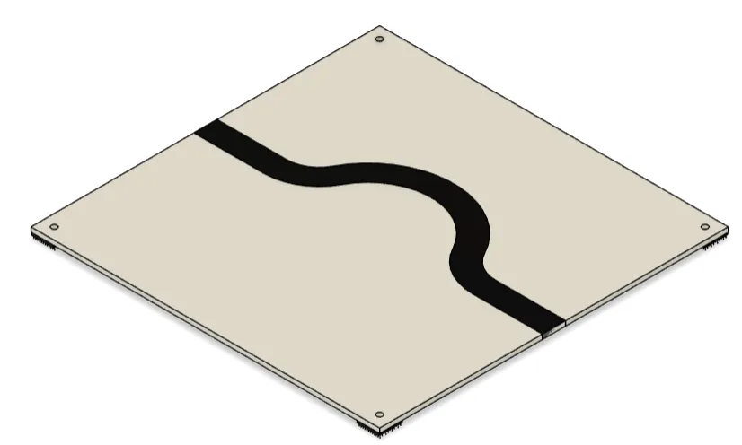 Tile Waved Straight Assembly