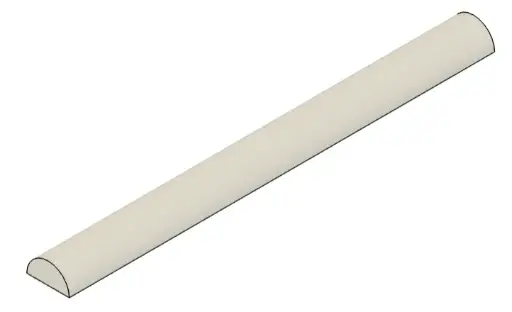 [RCJ-ARENA_RESC_SPEED_BUMPS_1.0] Semicircular Speed Bump 10 x 1 x 0,5cm
