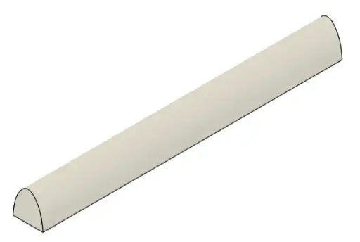 [RCJ-ARENA_RESC_SPEED_BUMPS_1.0] Semicircular Speed Bump 10 x 2 x 1cm