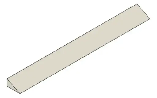 [RCJ-ARENA_RESC_SPEED_BUMPS_1.0] Right-Angled Triangular Speed Bump 10 x 1 x 0,5cm